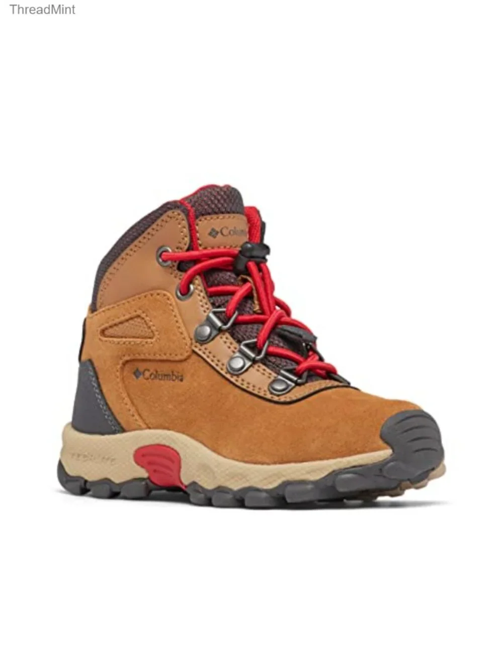 Columbia Boys Hiking Boots Suede Leather Kids Mid-Top Toggle Lace